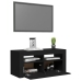 Mueble de TV con luces LED negro 90x35x40 cm