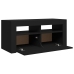 Mueble de TV con luces LED negro 90x35x40 cm