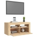 Mueble de TV con luces LED roble Sonoma 90x35x40 cm