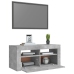 Mueble de TV con luces LED gris hormigón 90x35x40 cm