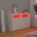 Aparador con luces LED blanco 115,5x30x75 cm