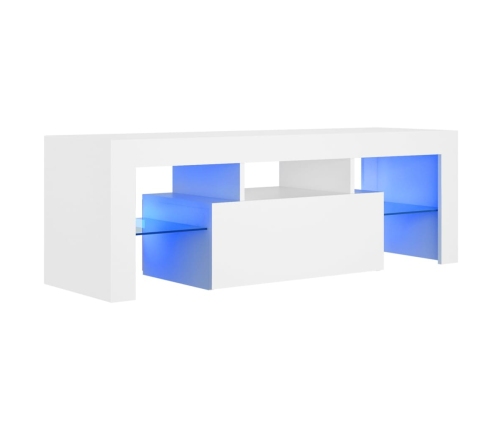 Mueble para TV con luces LED blanco 120x35x40 cm