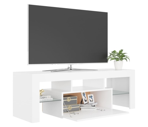 Mueble para TV con luces LED blanco 120x35x40 cm