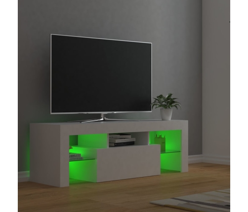 Mueble para TV con luces LED blanco 120x35x40 cm