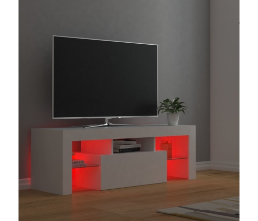 Mueble para TV con luces LED blanco 120x35x40 cm