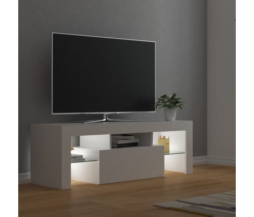 Mueble para TV con luces LED blanco 120x35x40 cm