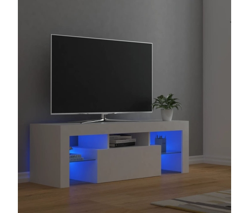 Mueble para TV con luces LED blanco 120x35x40 cm