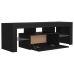 Mueble de TV con luces LED negro 120x35x40 cm