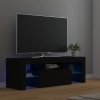 Mueble de TV con luces LED negro 120x35x40 cm