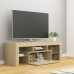 Mueble de TV con luces LED roble Sonoma 120x35x40 cm