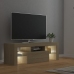 Mueble de TV con luces LED roble Sonoma 120x35x40 cm