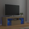 Mueble de TV con luces LED roble Sonoma 120x35x40 cm