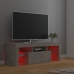 Mueble de TV con luces LED gris hormigón 120x35x40 cm