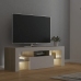 Mueble de TV con luces LED blanco y roble Sonoma 120x35x40 cm