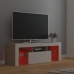 Mueble de TV con luces LED blanco y roble Sonoma 120x35x40 cm