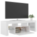 Mueble de TV con luces LED blanco brillante 120x35x40 cm