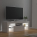 Mueble de TV con luces LED blanco brillante 120x35x40 cm