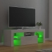 Mueble de TV con luces LED blanco brillante 120x35x40 cm