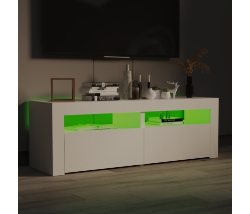 Mueble para TV con luces LED blanco 120x35x40 cm