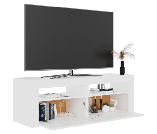 Mueble para TV con luces LED blanco 120x35x40 cm