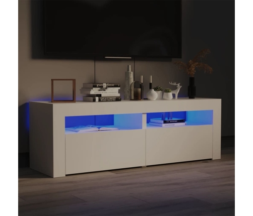 Mueble para TV con luces LED blanco 120x35x40 cm