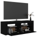 Mueble de TV con luces LED negro 120x35x40 cm