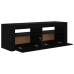 Mueble de TV con luces LED negro 120x35x40 cm