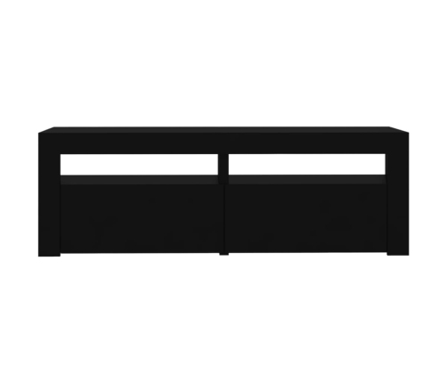 Mueble de TV con luces LED negro 120x35x40 cm