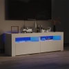 Mueble de TV con luces LED blanco brillante 120x35x40 cm