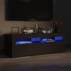 Mueble para TV con luces LED gris brillante 120x35x40 cm