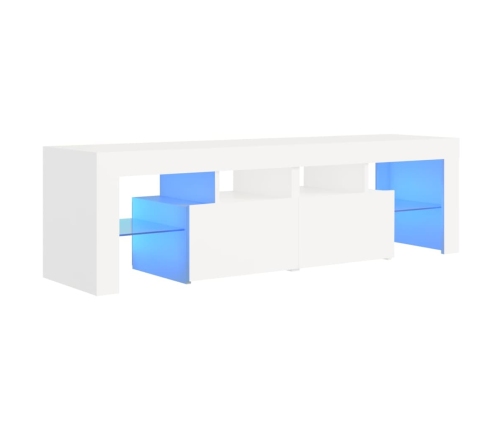 vidaXL Mueble de TV con luces LED blanco 140x36,6x40 cm