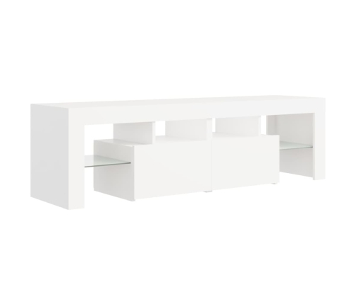 vidaXL Mueble de TV con luces LED blanco 140x36,6x40 cm