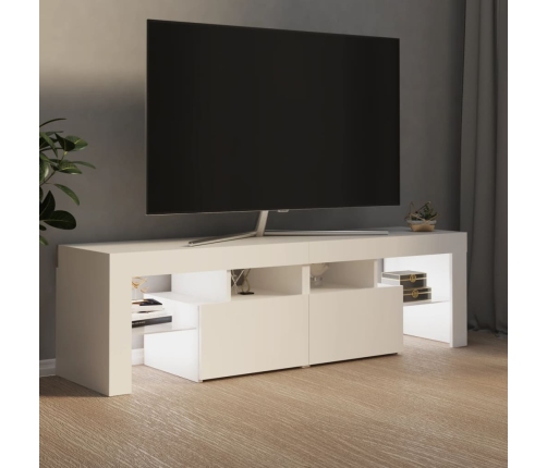 vidaXL Mueble de TV con luces LED blanco 140x36,6x40 cm