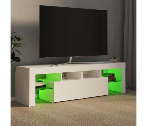 vidaXL Mueble de TV con luces LED blanco 140x36,6x40 cm