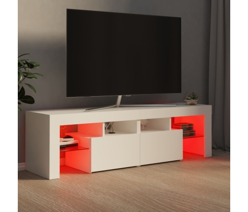 vidaXL Mueble de TV con luces LED blanco 140x36,6x40 cm