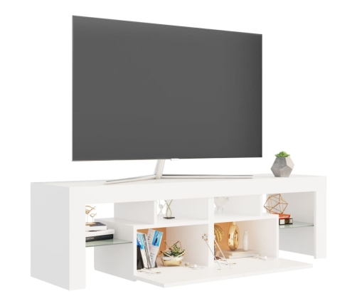 vidaXL Mueble de TV con luces LED blanco 140x36,6x40 cm