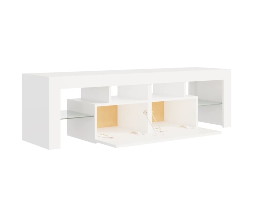 vidaXL Mueble de TV con luces LED blanco 140x36,6x40 cm