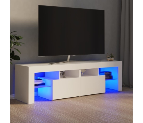 vidaXL Mueble de TV con luces LED blanco 140x36,6x40 cm