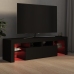 Mueble de TV con luces LED negro 140x36,5x40 cm