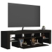 Mueble de TV con luces LED negro 140x36,5x40 cm