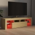 Mueble de TV con luces LED color roble Sonoma 140x36,5x40 cm