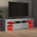 Mueble de TV con luces LED gris hormigón 140x36,5x40 cm