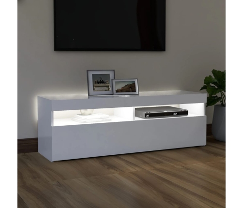 vidaXL Mueble para TV con luces LED blanco 120x35x40 cm