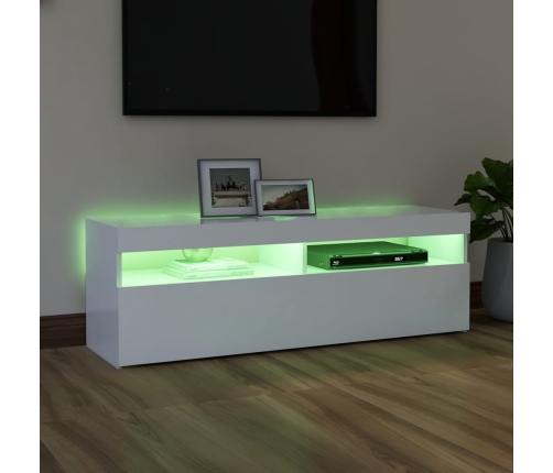 vidaXL Mueble para TV con luces LED blanco 120x35x40 cm