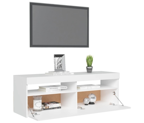 vidaXL Mueble para TV con luces LED blanco 120x35x40 cm