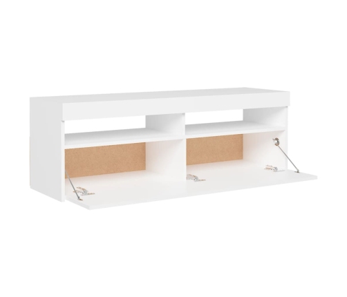 vidaXL Mueble para TV con luces LED blanco 120x35x40 cm