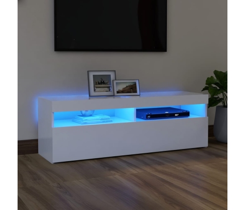 vidaXL Mueble para TV con luces LED blanco 120x35x40 cm