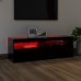 Mueble de TV con luces LED negro 120x35x40 cm