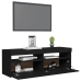 Mueble de TV con luces LED negro 120x35x40 cm