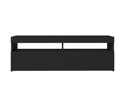 Mueble de TV con luces LED negro 120x35x40 cm